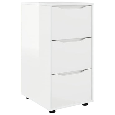 vidaXL Aufbewahrungsschrank Hochglanz Weiß 40 x 48 x 81 cm