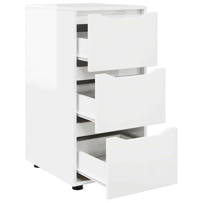 Aufbewahrungsschrank Hochglanz Weiß 40 x 48 x 81 cm