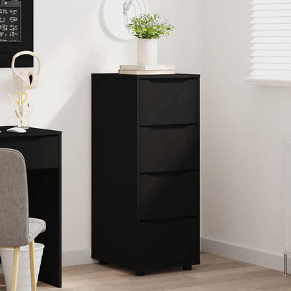 vidaXL Aufbewahrungsschrank Schwarz 40 x 48 x 105 cm Holzwerkstoff