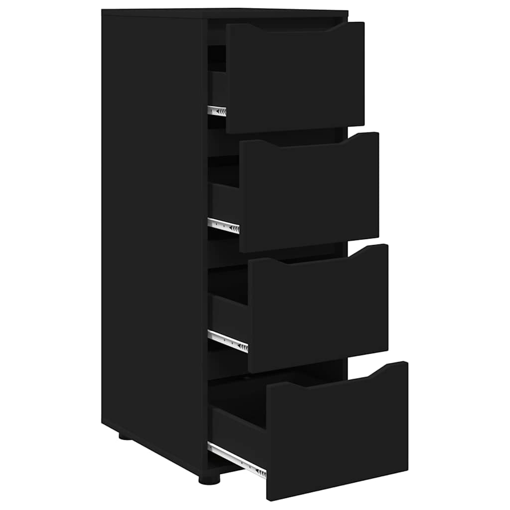vidaXL Aufbewahrungsschrank Schwarz 40 x 48 x 105 cm Holzwerkstoff
