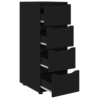 vidaXL Aufbewahrungsschrank Schwarz 40 x 48 x 105 cm Holzwerkstoff