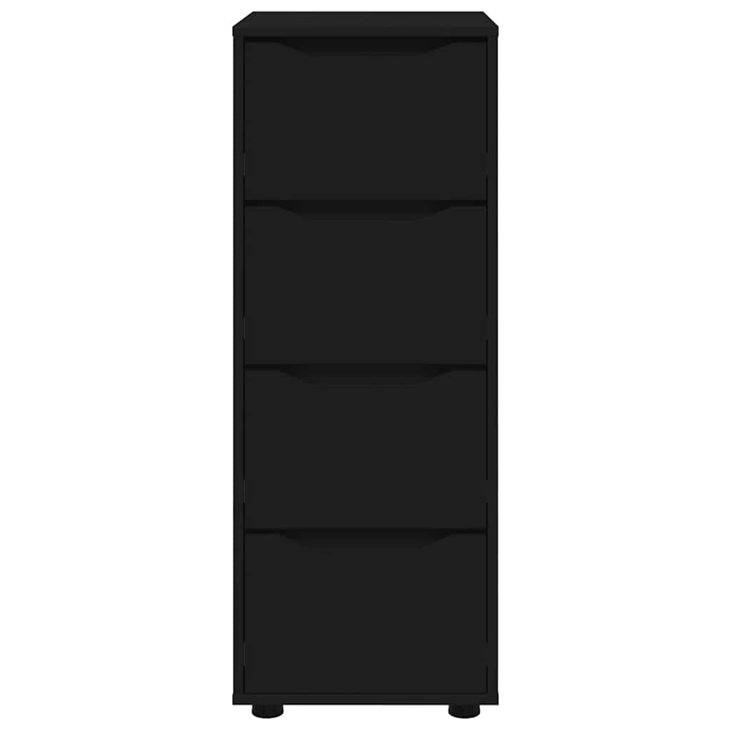 vidaXL Aufbewahrungsschrank Schwarz 40 x 48 x 105 cm Holzwerkstoff