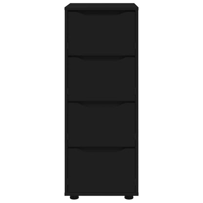 vidaXL Aufbewahrungsschrank Schwarz 40 x 48 x 105 cm Holzwerkstoff