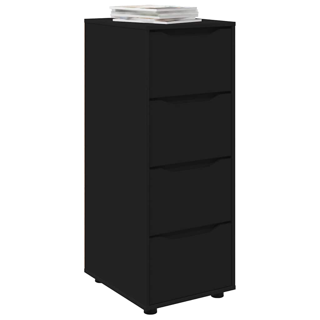 vidaXL Aufbewahrungsschrank Schwarz 40 x 48 x 105 cm Holzwerkstoff