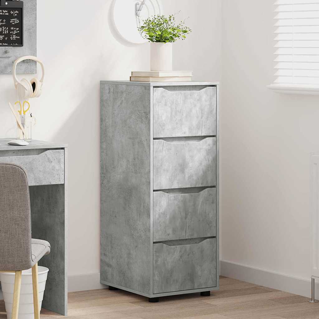 vidaXL Aufbewahrungsschrank Beton Grau 40 x 48 x 105 cm Holzwerkstoff