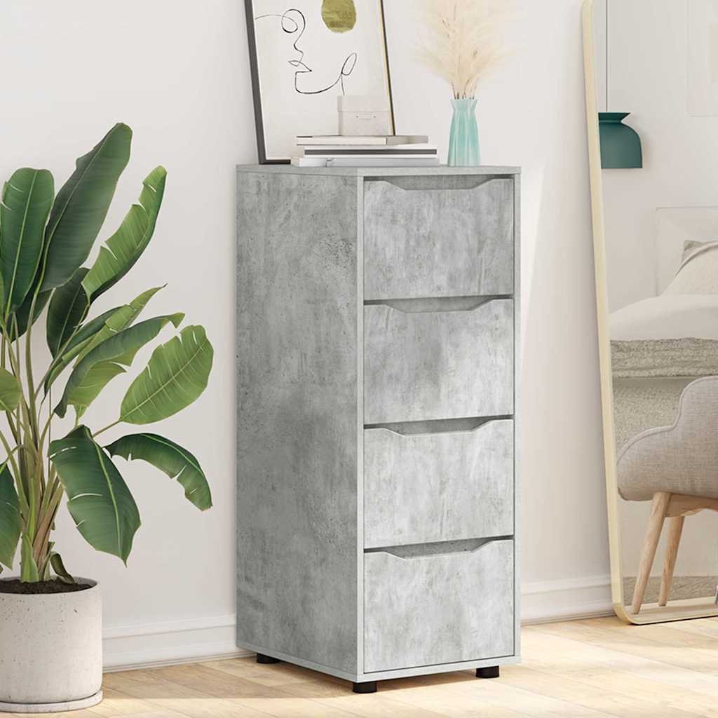 vidaXL Aufbewahrungsschrank Beton Grau 40 x 48 x 105 cm Holzwerkstoff
