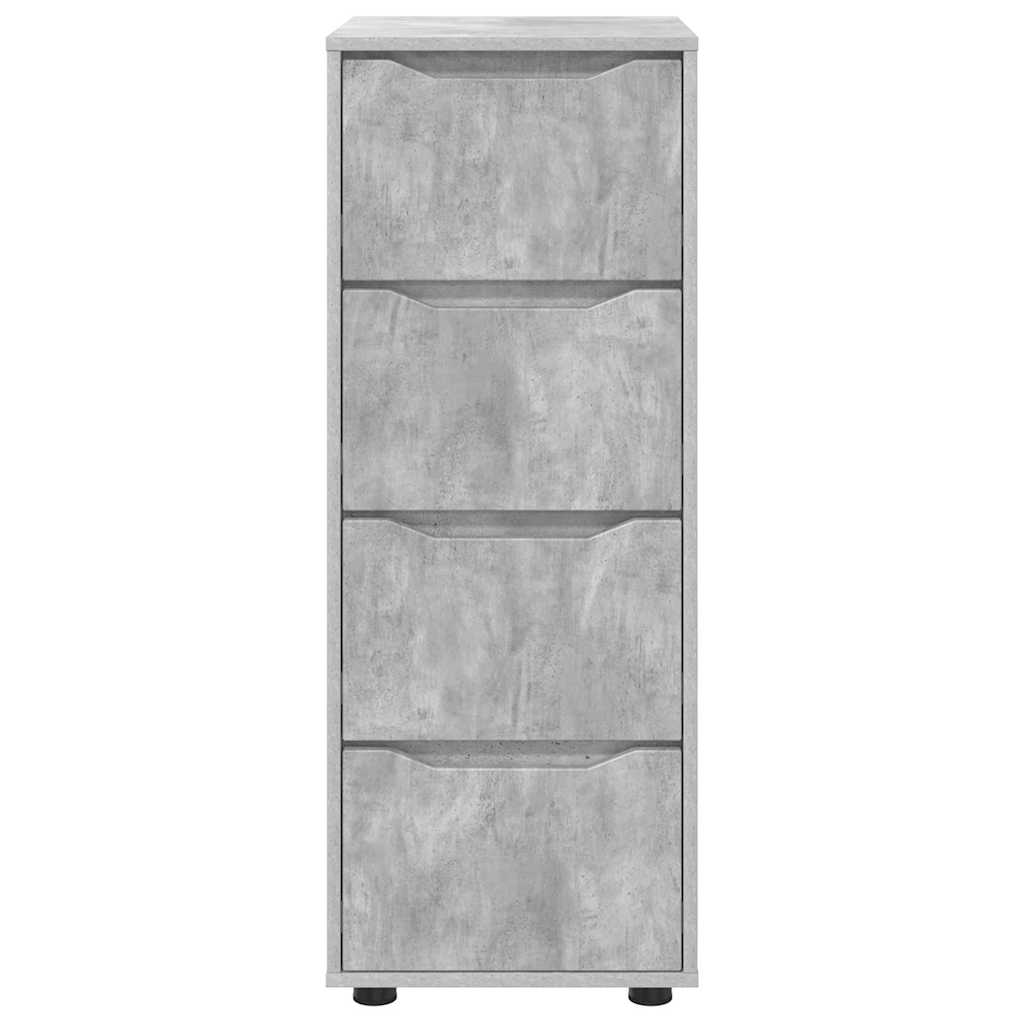 vidaXL Aufbewahrungsschrank Beton Grau 40 x 48 x 105 cm Holzwerkstoff