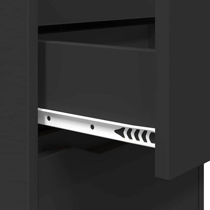 vidaXL Nachttische 2 pcs Schwarz 40 x 30 x 467 cm Holzwerkstoff