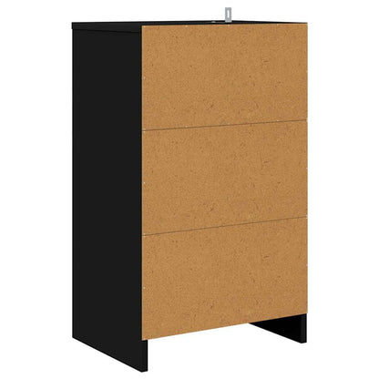 vidaXL Nachttische 2 pcs Schwarz 40 x 30 x 467 cm Holzwerkstoff