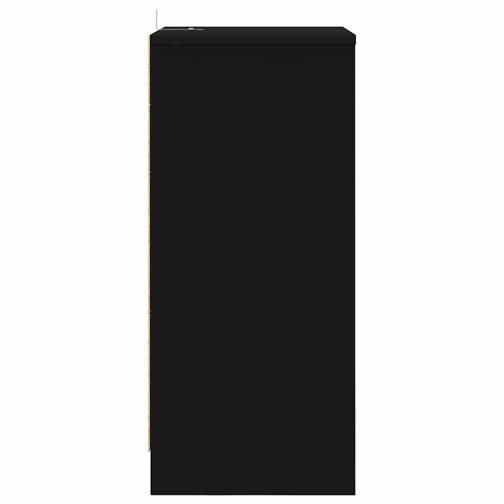 vidaXL Nachttische 2 pcs Schwarz 40 x 30 x 467 cm Holzwerkstoff
