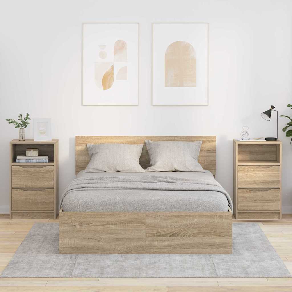 vidaXL Nachttische 2 pcs Sonoma-Eiche 40 x 30 x 467 cm Holzwerkstoff
