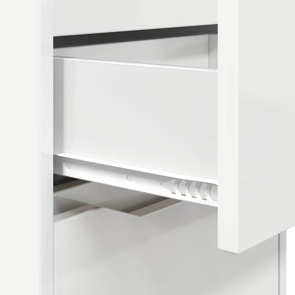 vidaXL Nachttische 2 pcs Hochglanz Weiß 40 x 30 x 467 cm Holzwerkstoff