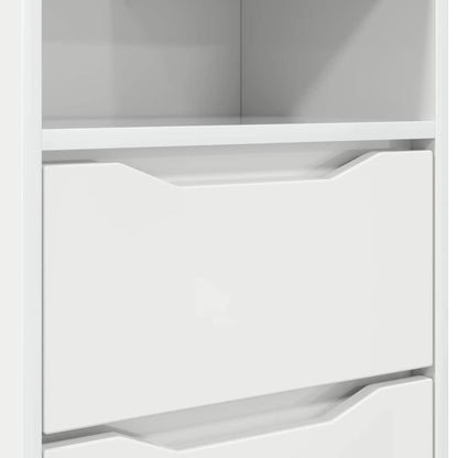 vidaXL Nachttische 2 pcs Hochglanz Weiß 40 x 30 x 467 cm Holzwerkstoff