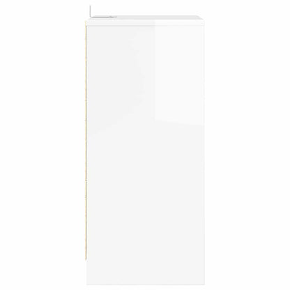 vidaXL Nachttische 2 pcs Hochglanz Weiß 40 x 30 x 467 cm Holzwerkstoff