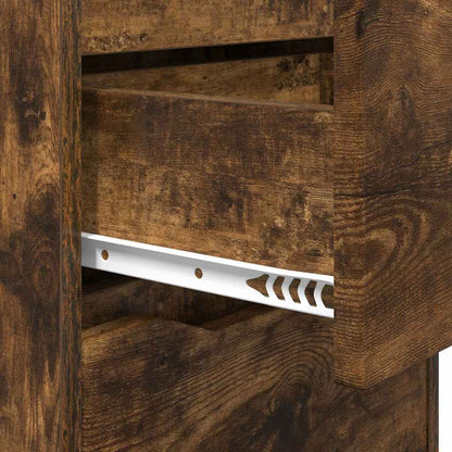 Nachttische 2 pcs Geräucherte Eiche 40 x 30 x 467 cm