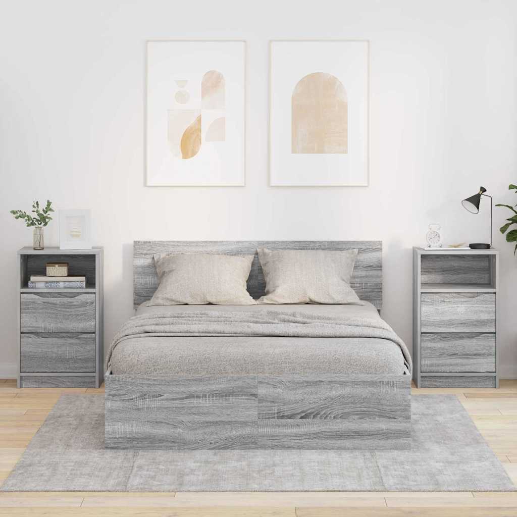 vidaXL Nachttische 2 pcs Graues Sonoma 40 x 30 x 467 cm Holzwerkstoff