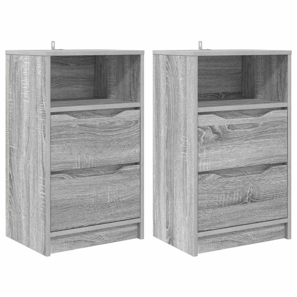 vidaXL Nachttische 2 pcs Graues Sonoma 40 x 30 x 467 cm Holzwerkstoff