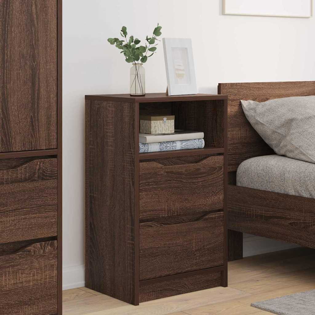 vidaXL Nachttische 2 pcs Braun Eichen-Optik 40 x 30 x 467 cm