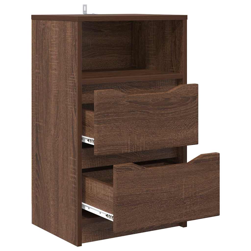 vidaXL Nachttische 2 pcs Braun Eichen-Optik 40 x 30 x 467 cm
