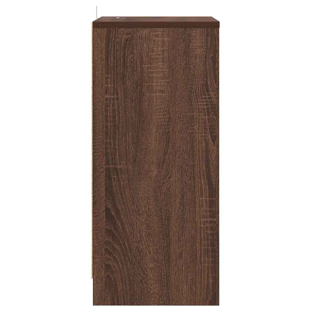 vidaXL Nachttische 2 pcs Braun Eichen-Optik 40 x 30 x 467 cm