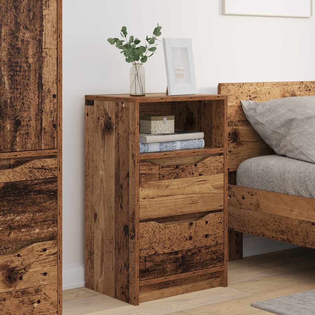 vidaXL Nachttische 2 pcs Altholz 40 x 30 x 467 cm Holzwerkstoff