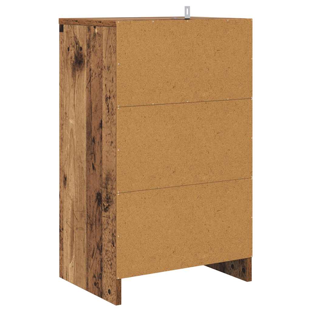 vidaXL Nachttische 2 pcs Altholz 40 x 30 x 467 cm Holzwerkstoff