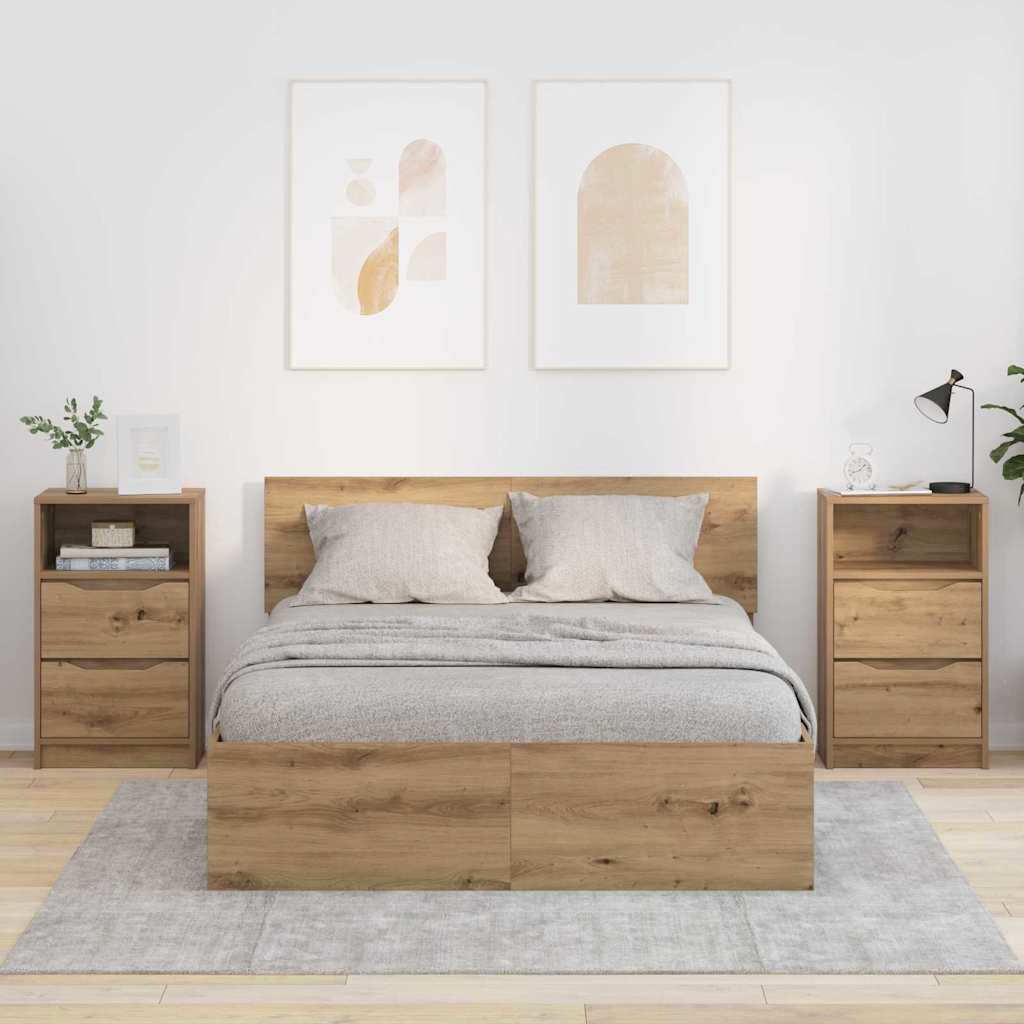 vidaXL Nachttische 2 pcs Artisan-Eiche 40 x 30 x 467 cm Holzwerkstoff
