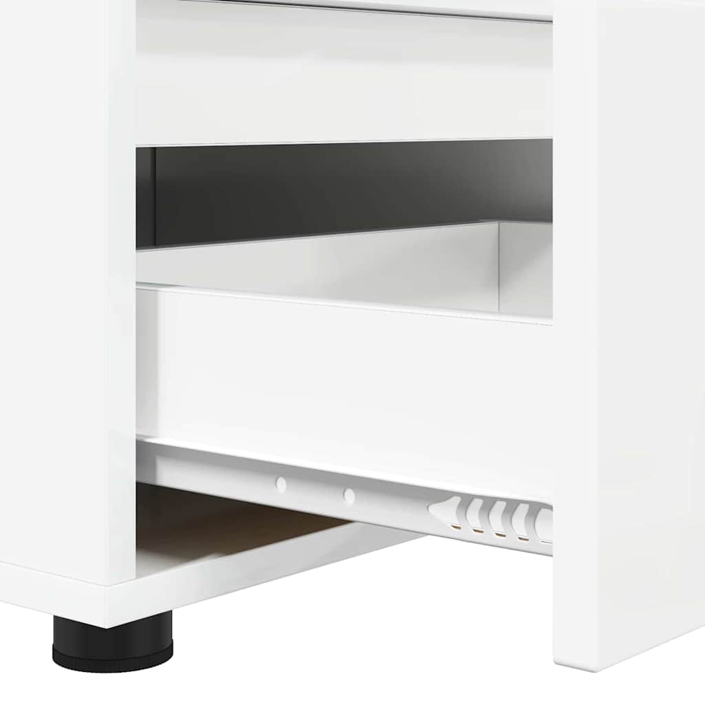 vidaXL TV-Schränk Hochglanz Weiß 100 x 48 x 43 cm Holzwerkstoff