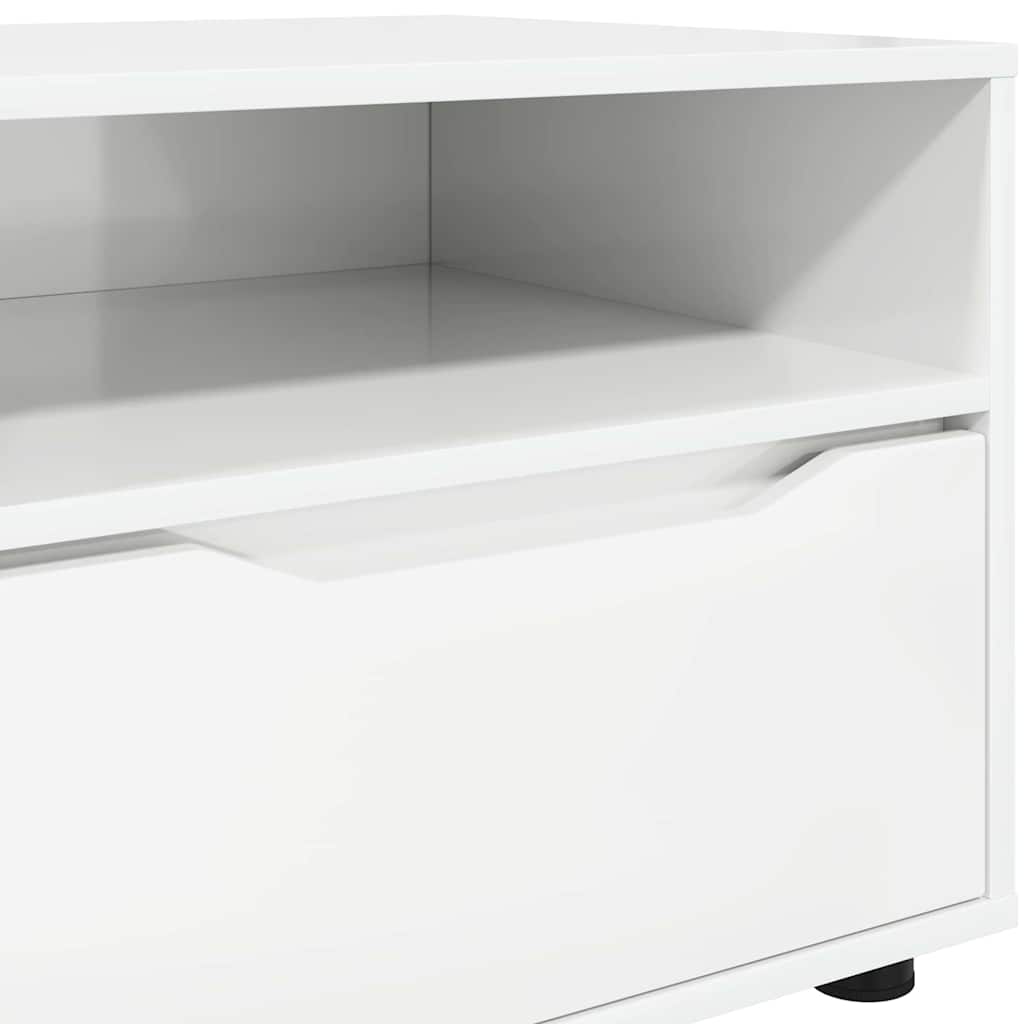 vidaXL TV-Schränk Hochglanz Weiß 100 x 48 x 43 cm Holzwerkstoff