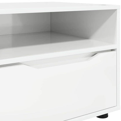 vidaXL TV-Schränk Hochglanz Weiß 100 x 48 x 43 cm Holzwerkstoff