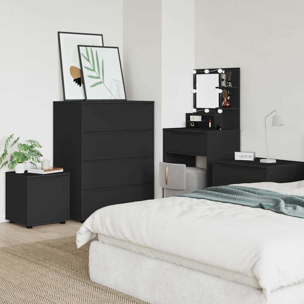 Badezimmerschrank Schwarz 40,5 x 40 x 44 cm Holzwerkstoff