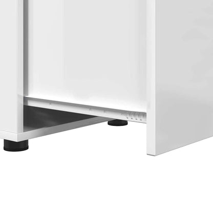 vidaXL Badezimmerschrank Hochglanz Weiß 40,5 x 40 x 44 cm