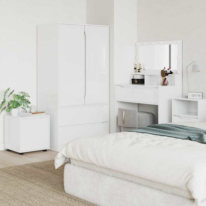 vidaXL Badezimmerschrank Hochglanz Weiß 40,5 x 40 x 44 cm