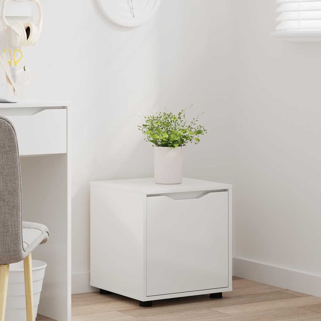 vidaXL Badezimmerschrank Hochglanz Weiß 40,5 x 40 x 44 cm