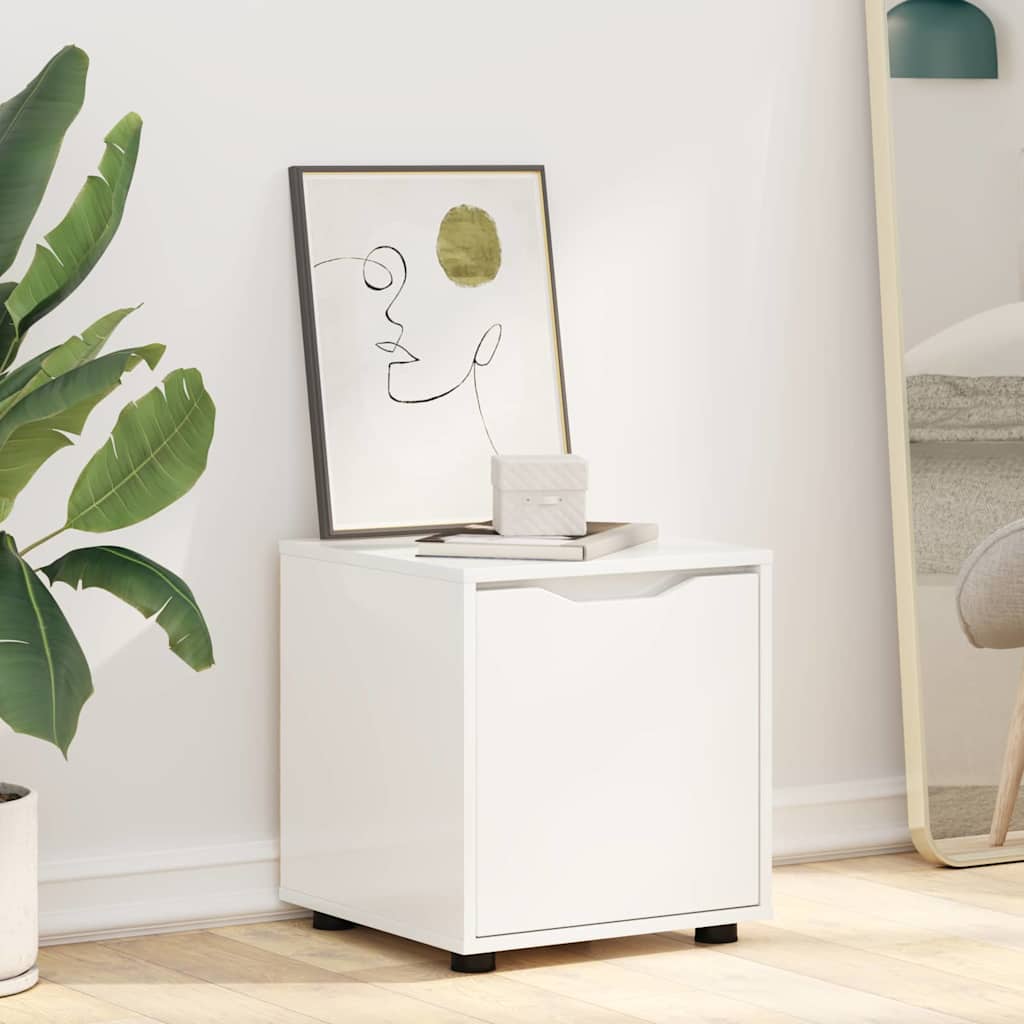 vidaXL Badezimmerschrank Hochglanz Weiß 40,5 x 40 x 44 cm