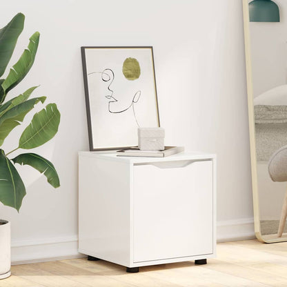 vidaXL Badezimmerschrank Hochglanz Weiß 40,5 x 40 x 44 cm