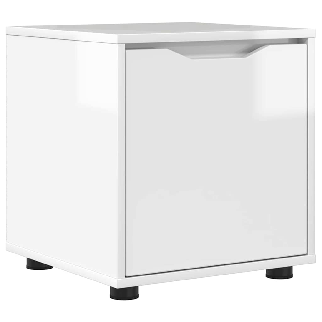 vidaXL Badezimmerschrank Hochglanz Weiß 40,5 x 40 x 44 cm