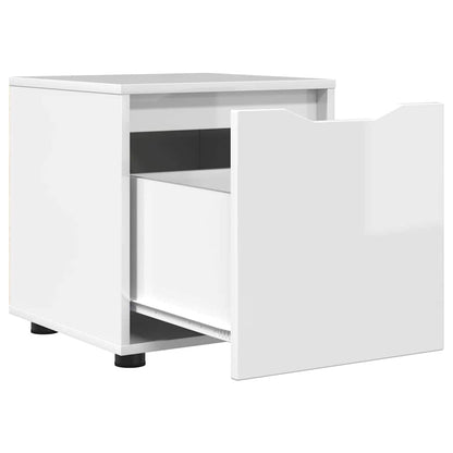 vidaXL Badezimmerschrank Hochglanz Weiß 40,5 x 40 x 44 cm