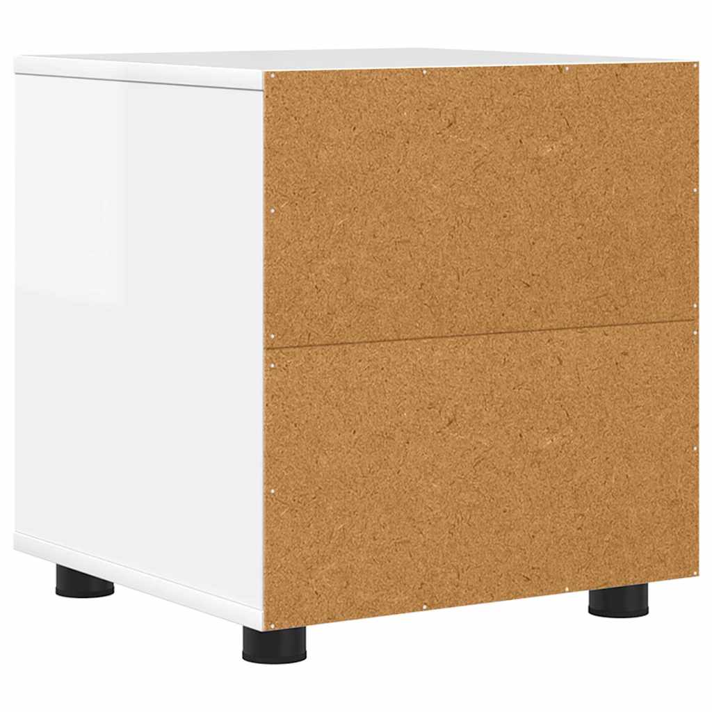 vidaXL Badezimmerschrank Hochglanz Weiß 40,5 x 40 x 44 cm