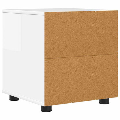vidaXL Badezimmerschrank Hochglanz Weiß 40,5 x 40 x 44 cm