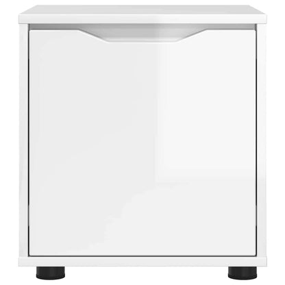 vidaXL Badezimmerschrank Hochglanz Weiß 40,5 x 40 x 44 cm