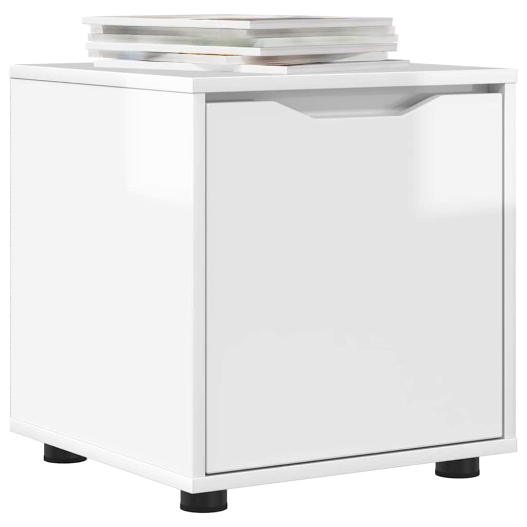 vidaXL Badezimmerschrank Hochglanz Weiß 40,5 x 40 x 44 cm