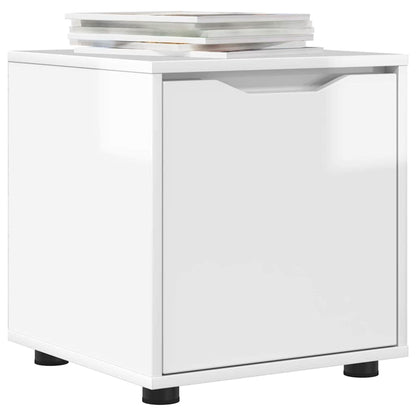 vidaXL Badezimmerschrank Hochglanz Weiß 40,5 x 40 x 44 cm