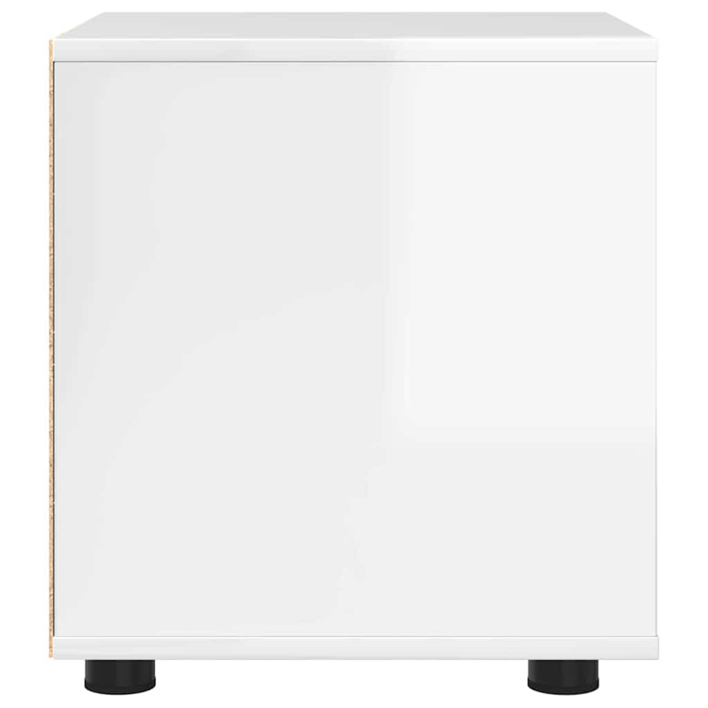 vidaXL Badezimmerschrank Hochglanz Weiß 40,5 x 40 x 44 cm