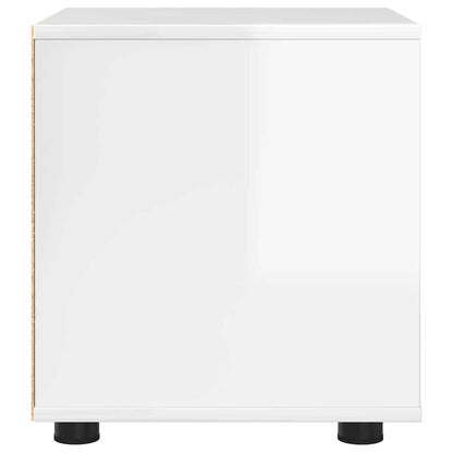 vidaXL Badezimmerschrank Hochglanz Weiß 40,5 x 40 x 44 cm