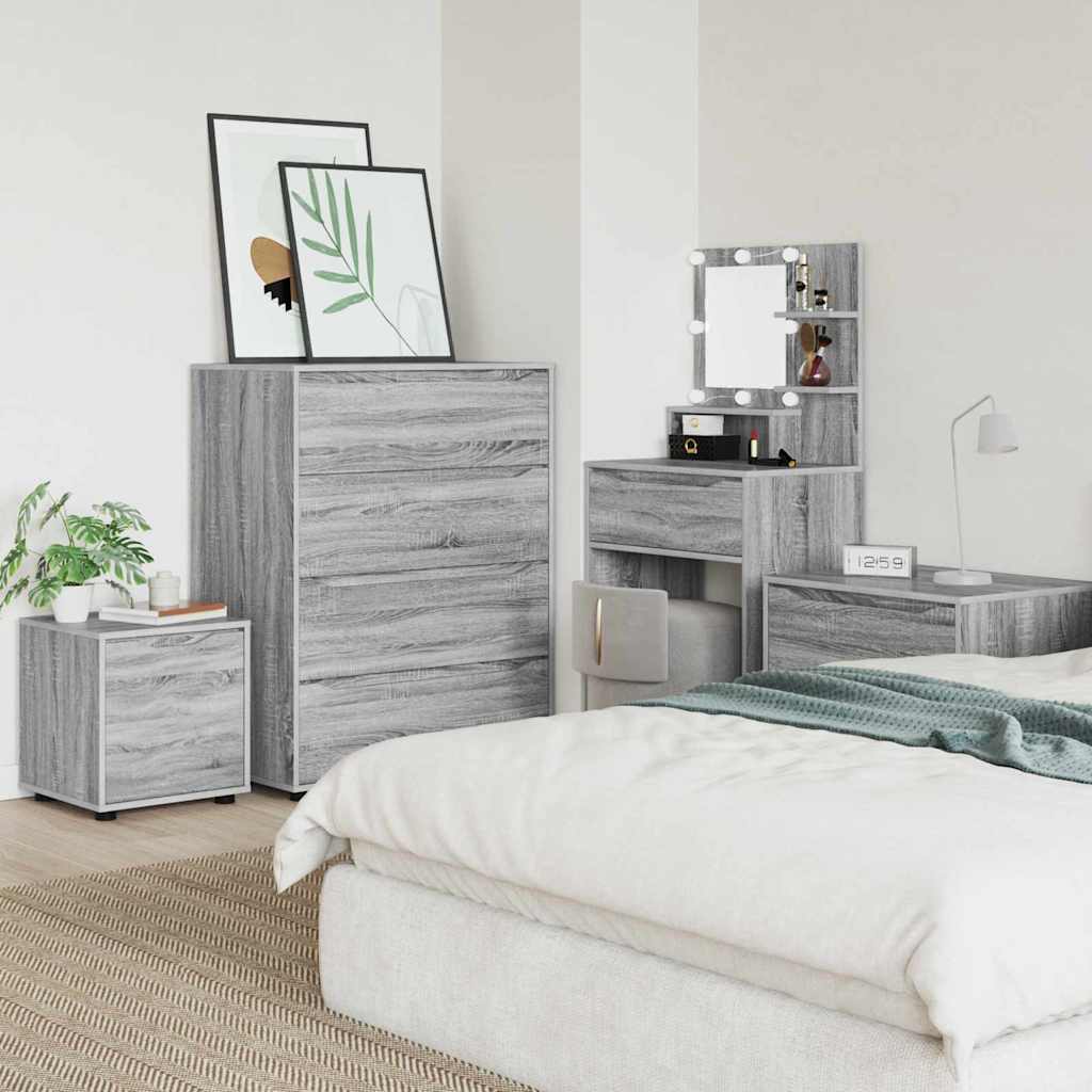 vidaXL Badezimmerschrank Graues Sonoma 40,5 x 40 x 44 cm Holzwerkstoff