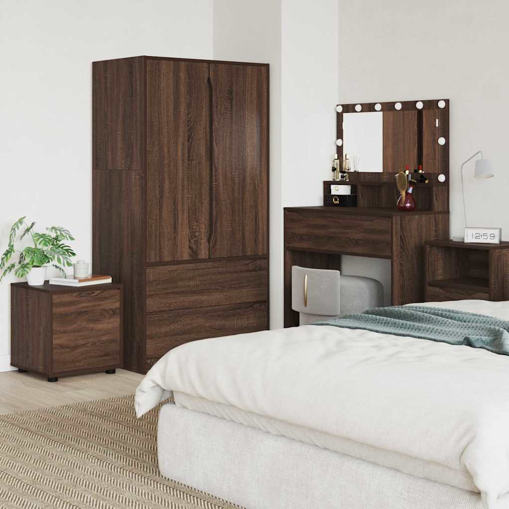 vidaXL Badezimmerschrank Braun Eichen-Optik 40,5 x 40 x 44 cm