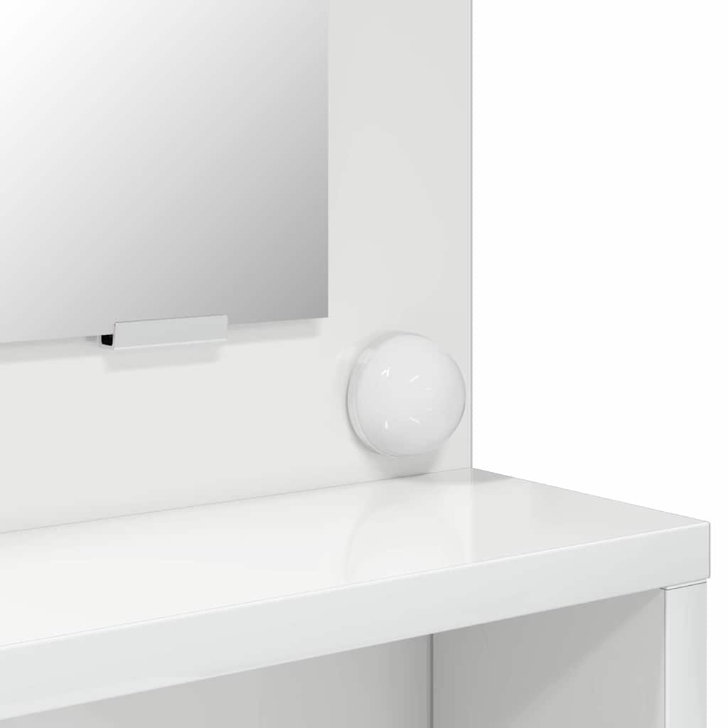 vidaXL Schlafzimmer-Frisiertische Hochglanz Weiß 80 x 39,6 x 135 cm