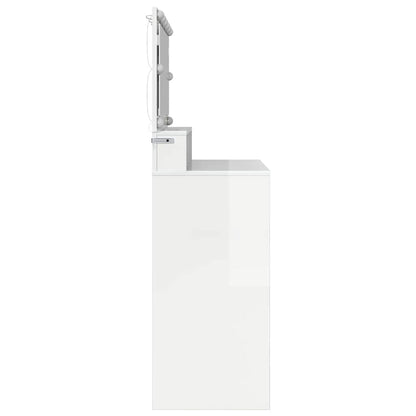vidaXL Schlafzimmer-Frisiertische Hochglanz Weiß 80 x 39,6 x 135 cm