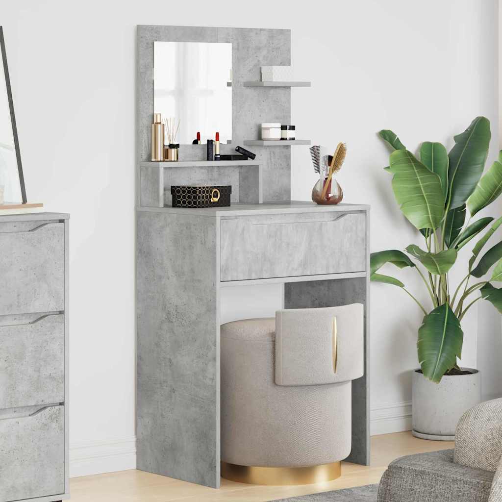 vidaXL Schlafzimmer-Frisiertische Beton Grau 80 x 39,6 x 135 cm